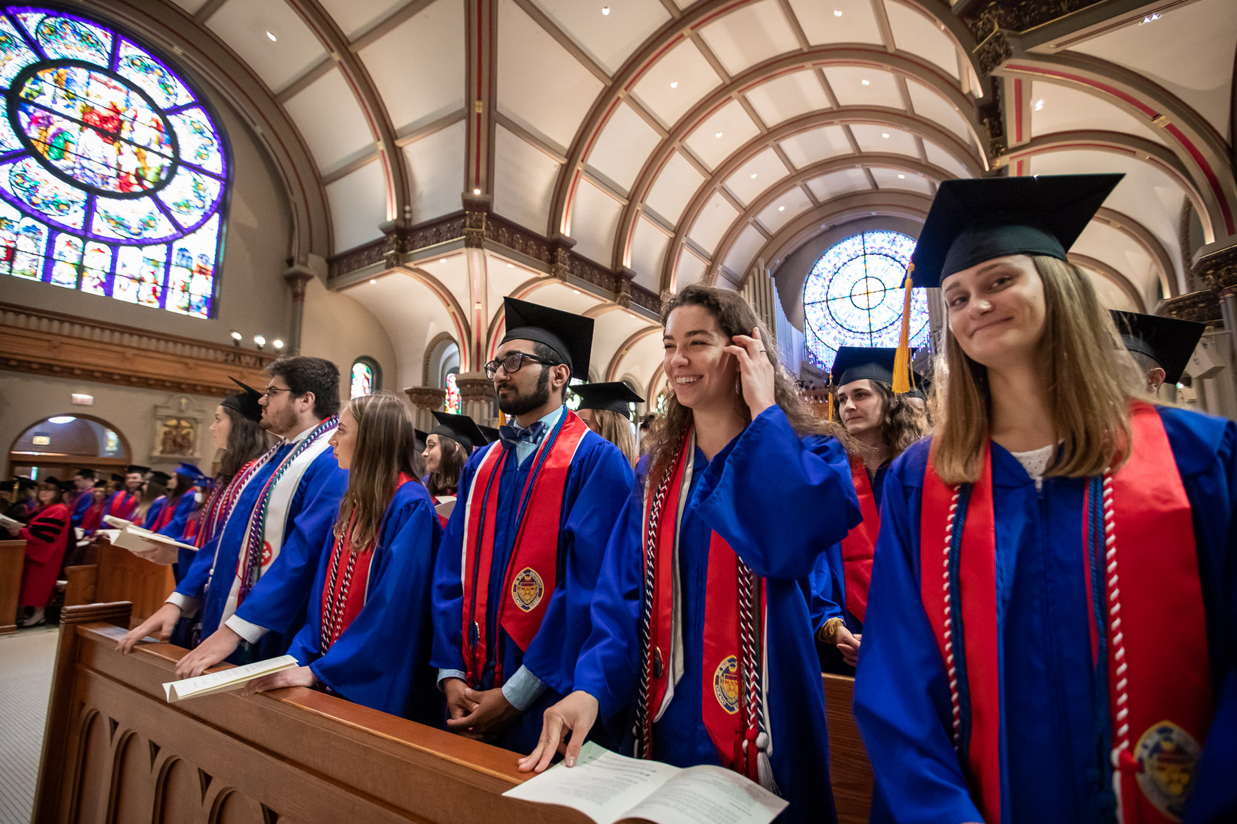 DePaul graduates donned their academic regalia for the traditional Baccalaureate Mass held at St. Vincent de Paul Church ahead of the weekend’s commencement ceremonies.